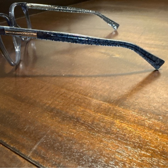 Marc Jacobs Eyeglasses, Frames Only, Marc 430 PJP 140 Plastic Clear Blue Sparkle - Picture 4 of 9